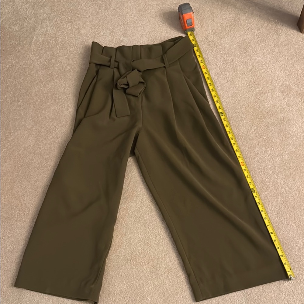 COS Olive Green Wide-Leg Pants